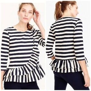 J crew asymmetrical ruffle wrap top